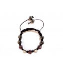 Purple and White Shamballa Bracelet